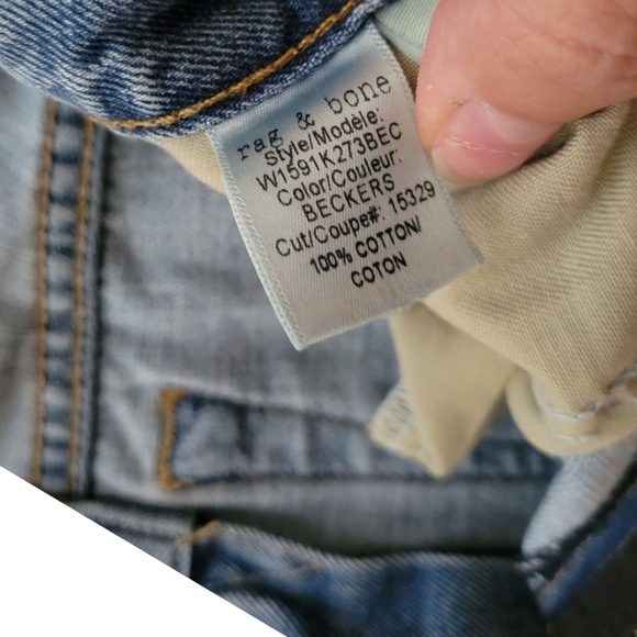 RAG & BONE Women's Light Blue Boyfriend Jeans Beckers Size 25 Straight - Picture 5 of 12